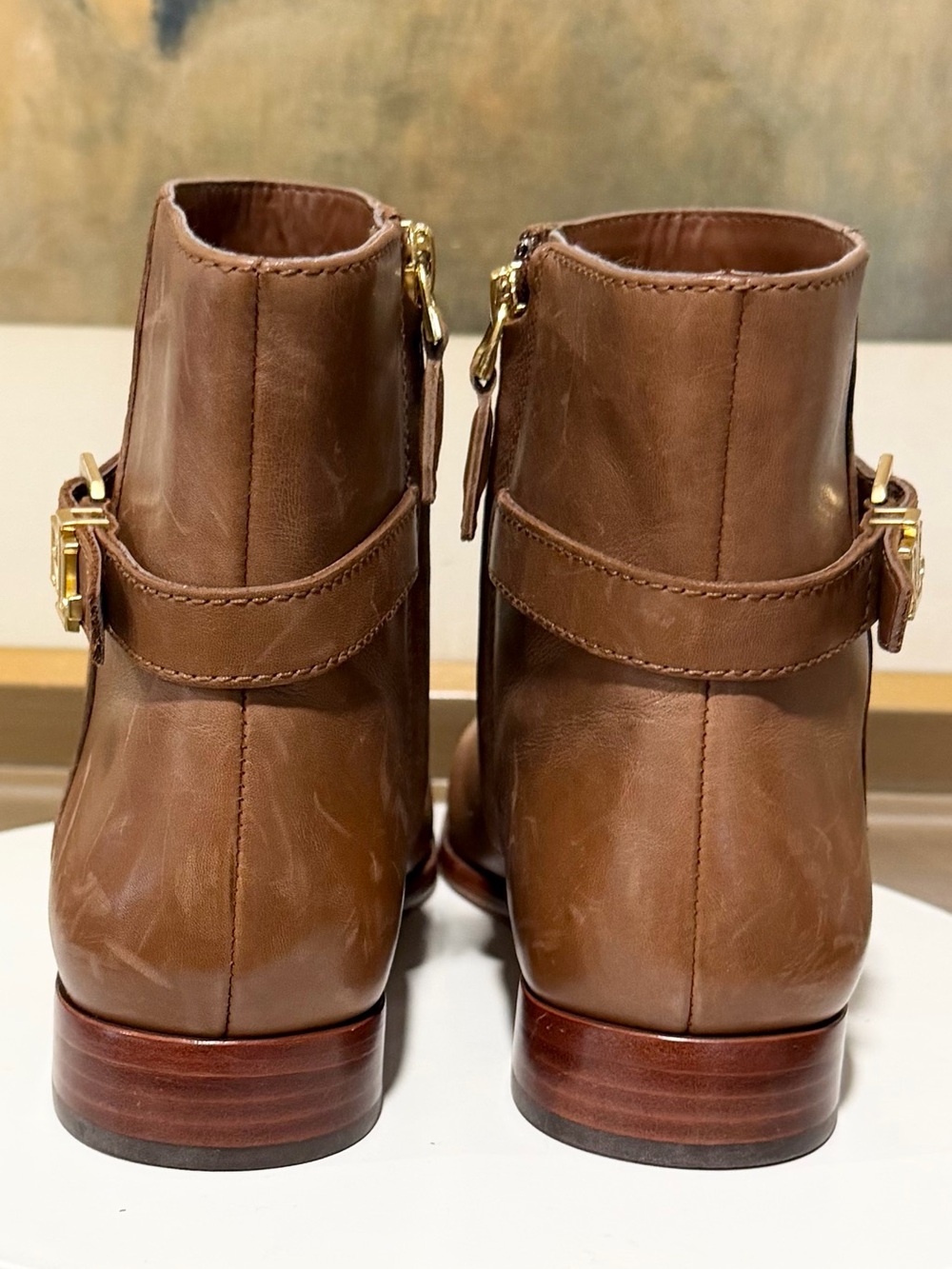 🌸RALPH LAUREN🌸 Brooke II Calfskin Bootie In Brown Size: 6B - Picture 6 of 14